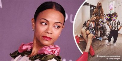 Fans Slam Zoe Saldana's Husband for Dressing like a Woman in Fishnet Tights on His 42nd B-Day