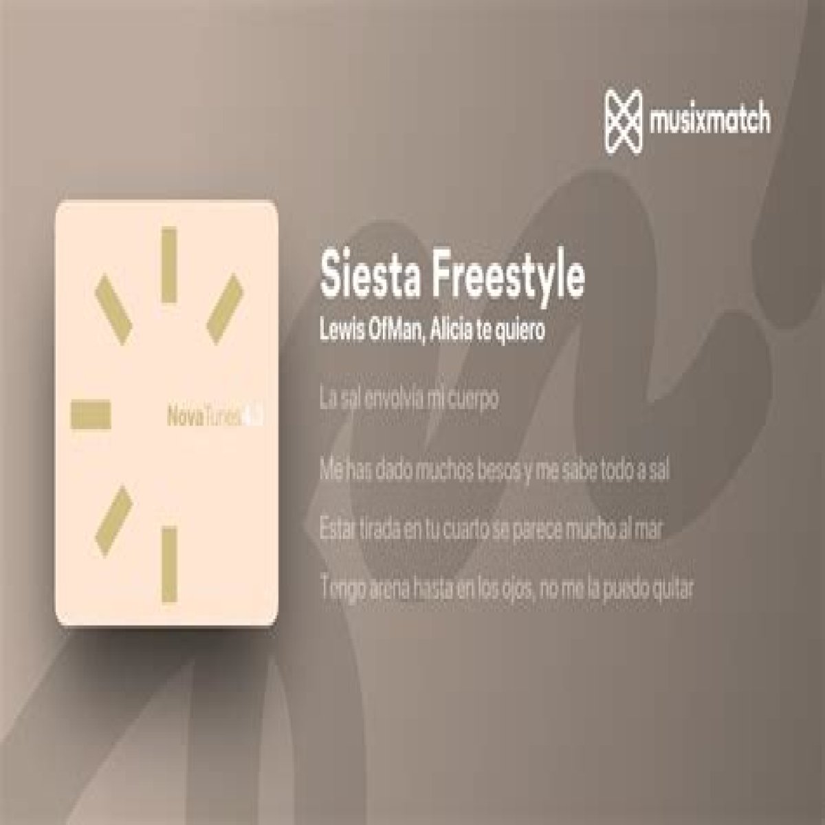 Lyrics & Translations of Siesta Freestyle by Lewis Ofman