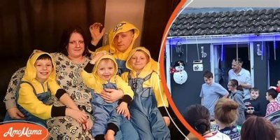 Terminally Ill Dad Is Surprised with One Last Early Christmas Celebration by His Neighbors